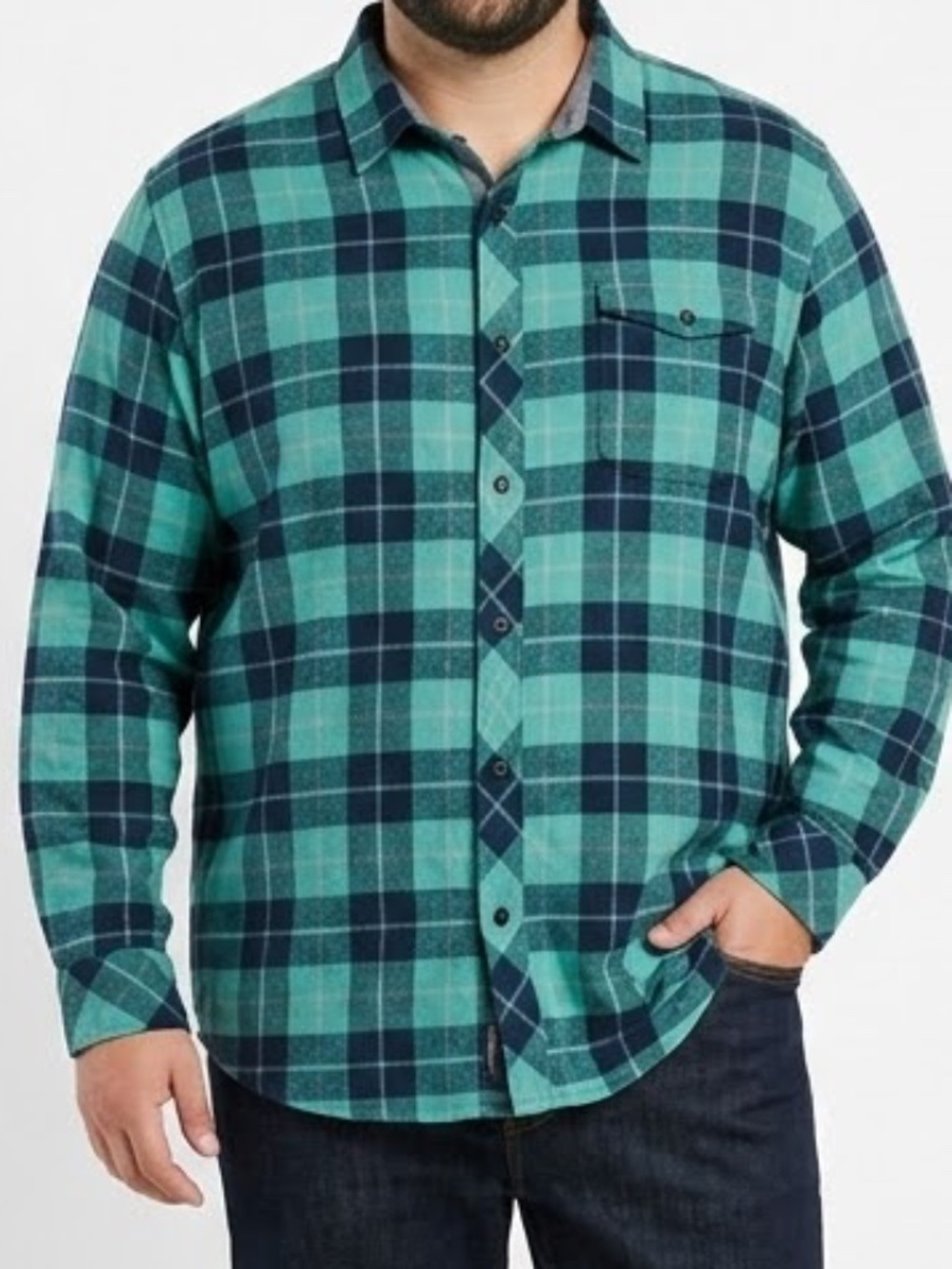 Plaid Flannel Button Down Shirt Cotton XXL Billabong